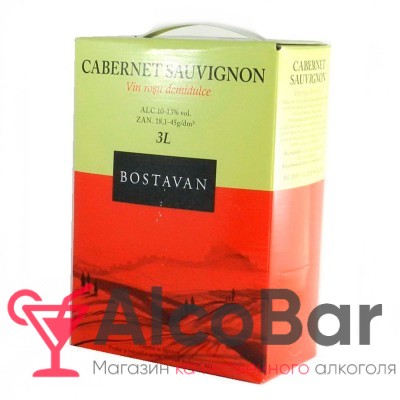 Вино Bostavan Cabernet Sauvignon 3 литра (красное)