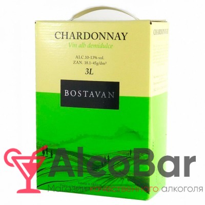 Вино Bostavan Chardonnay 3 литра (белое)